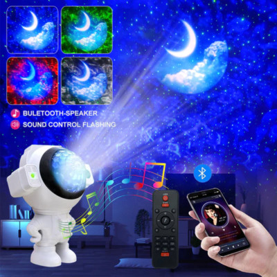 Galaxy Astronaut Star Projector: Night Light for Bedroom Decor