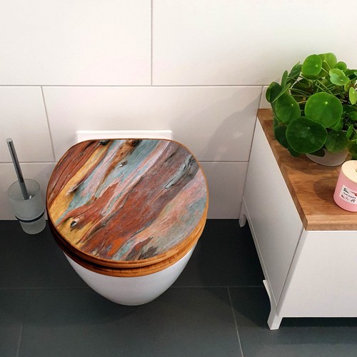 WC-Sitz Bambus Holz Toilettendeckel banjado Klobrille Klodeckel Motiv Wood - Bild 3 von 10