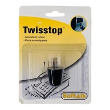 Softalk Telephone Cord Twisstop Untangler, Black, Automatically Rotates - Sealed