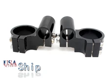 USA CNC Riser 43mm Fork For CBR600 F4/F4i Clip On Handlebars Head Clamps Mount