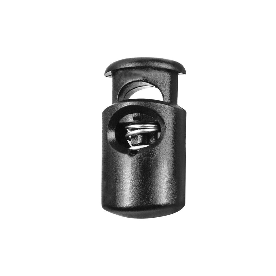 Cord Lock Plastic Toggle Stoppers Spring Loaded Adjusters For Backpacks