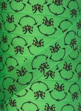 1" CHRISTMAS GRINCH FACE GROSGRAIN RIBBON U PICK LENGTH