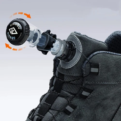 Work Safety Boots Steel Toe Shoes Men's Rotating Buttons Protective Shoes - Picture 14 of 29
