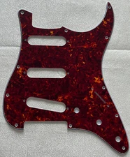 Custom For Fender Stratocaster Start SSS 11 Hole Guitar Pickguard Red Tortoise