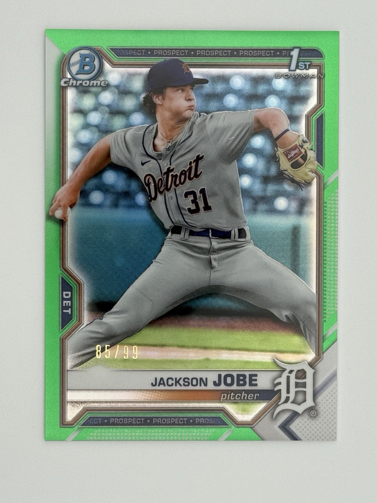 2021 Bowman Draft Chrome Green Refractor /99 Jackson Jobe #BDC-69 2s6