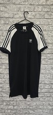 Adidas Originals Womens Black Cotton Tshirt Sress Short Sleeved B9 UK 8 EU 36