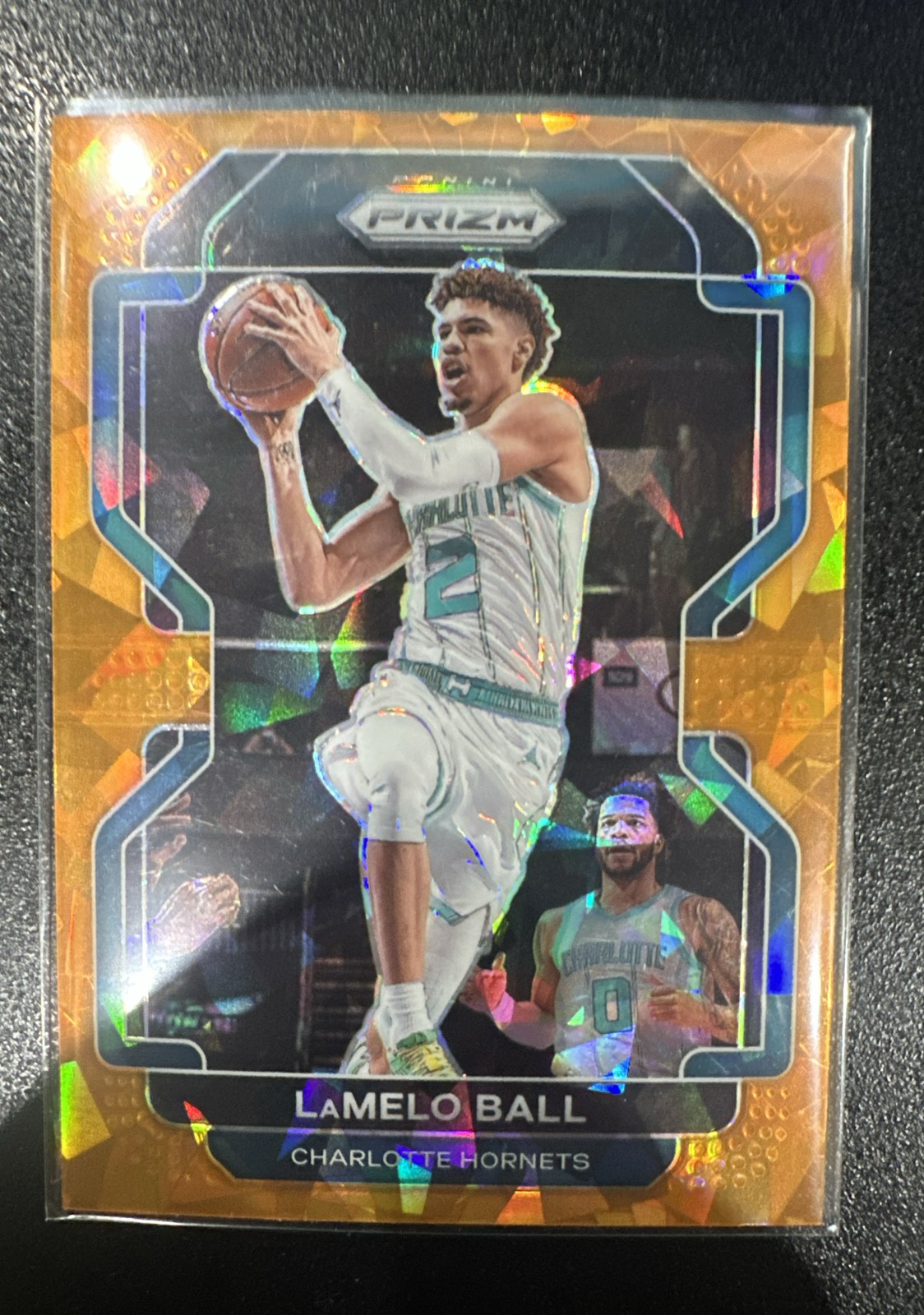 2021-22 Panini Prizm - LaMelo Ball #185 Orange Ice Prizm