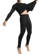 Long Johns Thermal Underwear for Men with Fleece Lined,Base Layer Top and Bot...