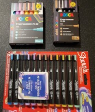 posca paint pen sets X2 plus sharpie pen set