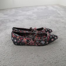 Coach X Tabitha Simmons Shoes Womens Size 8.5 Floral Mary Jane Flats Pointed Toe