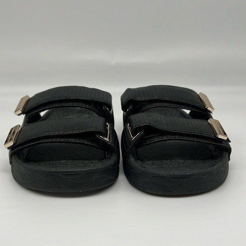 Sandalias Kenneth Cole Reaction negras Nova dos bandas correderas correas ajustables 6 - Imagen 3 de 11
