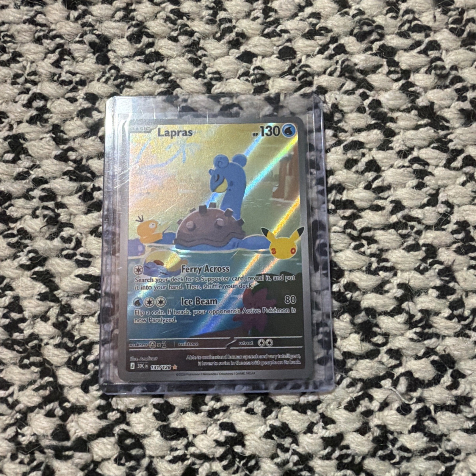 Lapras 131/128 Holo Illustration Rare ME: 30th Celebration Pokemon Near Mint