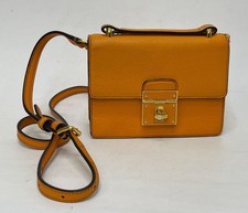 Dolce&Gabbana Women Brown Crossbody Bag 100% Leather Adjuastable Strap Handbag