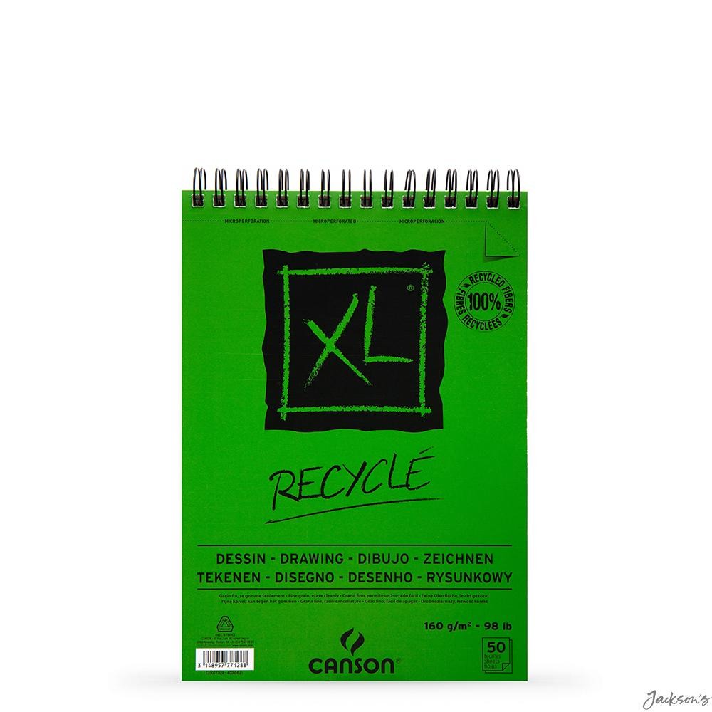 Canson XL Spiral Sketch Pad Recycled Paper A5 160gsm 25 Sheets Drawing