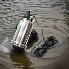 900W 3038GPH Stainless Submersible Transfer Utility Clear Water Sump Pump 1-1/4