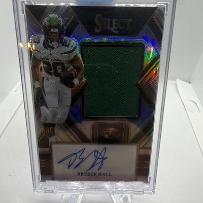 Panini Select Breece Hall JRS-BH Silver Prizm Auto Patch RC /99