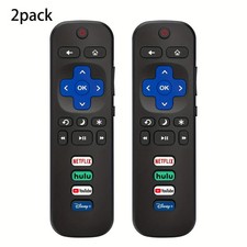 2 Pack Replacement Remote FIT For ROKU TV TCL/Sanyo/Element/Haier/RCA/LG/Philips