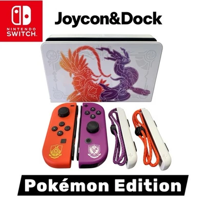 Nintendo Switch OLED Pokémon Écarlate & Violet Dock ET Joycon d'occasion - Photo 1/4