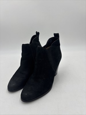 Michael Kors Nubuck Women's Size 8M US Black Leather Pull On Ankle Bootie Boots