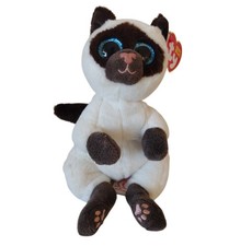 Ty Beanie Babies, Miso the Siamese Cat, plush, 8 inch