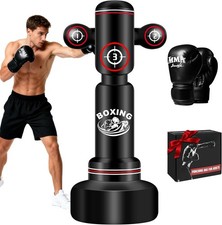 Saco de boxeo para adultos, 70" con soporte y cuerda fija