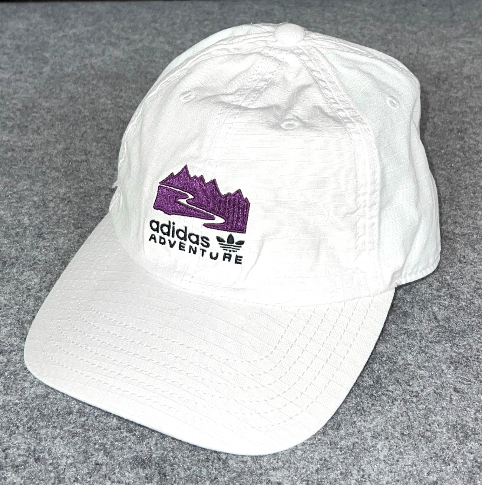 ADIDAS ORIGINALS ADVENTURE HAT Ripstop White Relaxed Strap-Back Adjustable Hat