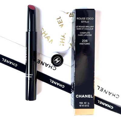 Chanel Rouge Coco Stylo Complete Care Lipshine 206 History 2g