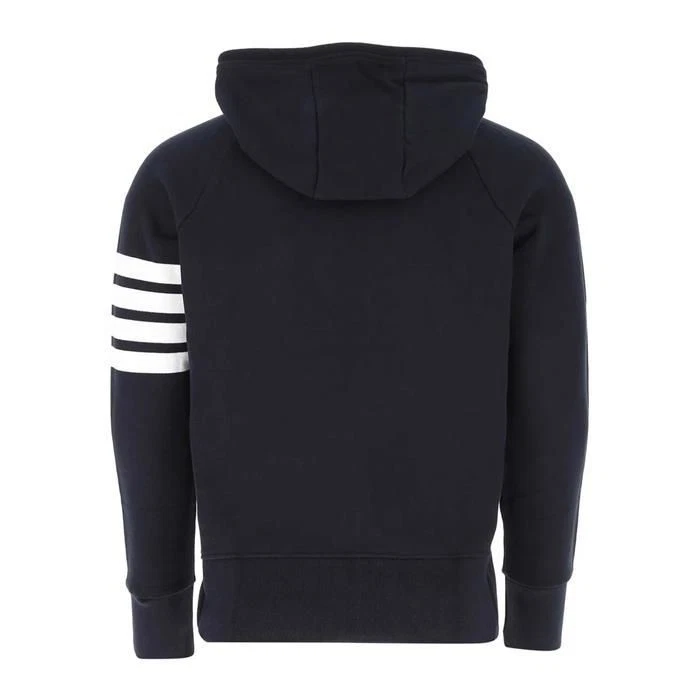 Thom Browne 4 Bar Stripe RWB Tab con cappuccio e zip blu navy 130851251