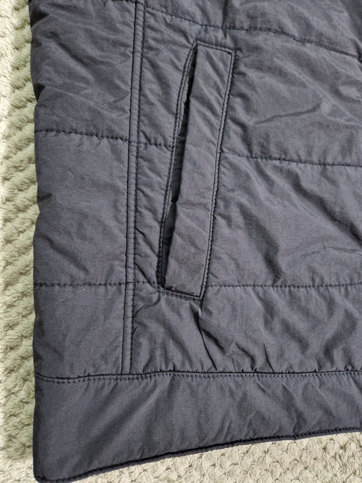 Hugo Boss Orange Bomber Jacket Mens Navy Blue UK 52 Full Zip Lightweight Quilted thumbnail 8