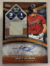 2025 Topps Series 2 Rounding the Bases Relic Auto Orange Matt Olson #20/25