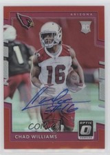 2017 Donruss Optic Rookies Red Auto 6/50 Chad Williams #114 Auto u6m