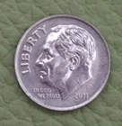 2011 D Dime Roosevelt, actual coin in picture, free shipping.