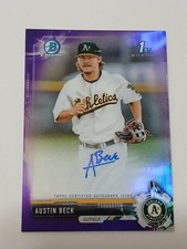 Austin Beck Oakland Athletics 2017 Bowman Chrome Certified Autograph Rookie Card