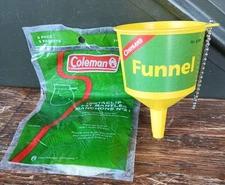 Vintage Coleman #21 Insta-Clip-On Lantern Mantles Sealed 2-Pack Plus Fuel Funnel