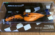 Minichamps 1/43 McLaren MCL33 Alonso Canadian GP 2018 Minicar