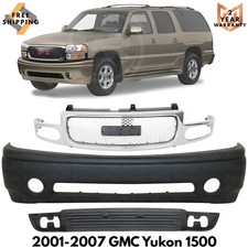 Front Bumper Cover Paintable Grille Assembly Kit For 2001-2007 Gmc Yukon 1500