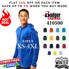 Badger 410500 Mens Long Sleeve B-Core Fit Athletic Moisture-Wicking Cool Hoodie