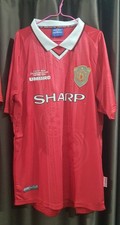 Man Chester United Football Club 1999 retro shirt about 2XL