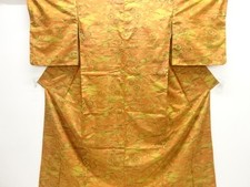 7539183: JAPANESE KIMONO / ANTIQUE KIMONO / SILK / OSHIMA TSUMUGI / KIKU  DISTA