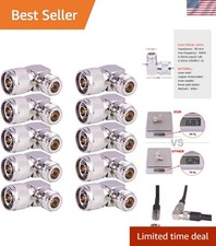 10PACK N Connector Adapter Right Angle Coax Connectors 90 Degree N Male to N ...
