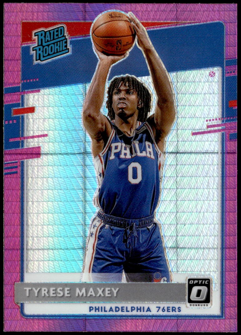 2020-21 Donruss Optic #171 Tyrese Maxey Hyper Pink Rated Rookie