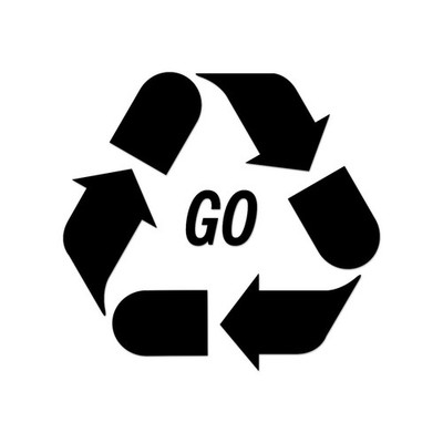 Go Recycle V2 Sticker Decal Die Cut