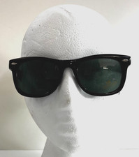 Vintage Black Classic 80s Retro Sunglasses Green/Gray Lens, UV protection, China