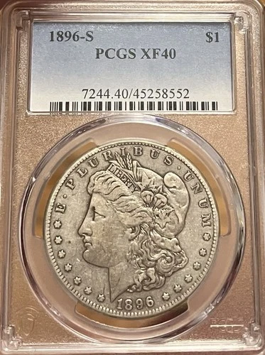 1896-S PCGS  XF 40 Morgan Silver Dollar