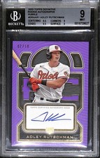 2023 Topps Definitive Rookie Autograph Purple Adley Rutschman RC Auto 2/10 BGS 9