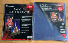 Ultra Pro 8 1/2" x 11" Soft Sleeves (100) & (25) 8 1/2" X 11" Toploaders