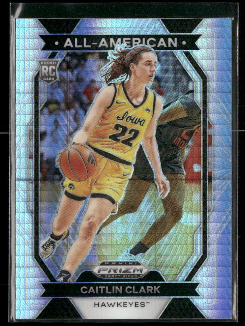 2024 Panini Prizm Draft Picks Caitlin Clark RC All American Hyper Prizm Rookie