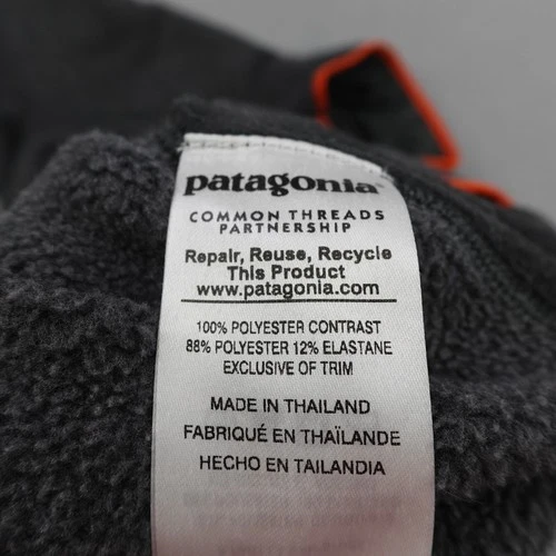 Patagonia Jacket Mens Large Gray Orange Performance Sweater Fleece Full Zip Up image 5