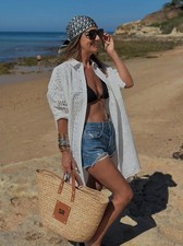 ZARA NWT 119 WOMAN ZW COLLECTION EMBROIDERED EYELET DRESS WHITE  2731/074