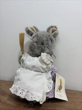 Eden Beatrix Potter Mouse HUNCA MUNCA Plush Broom Tags Two Blind Mice 8" Book